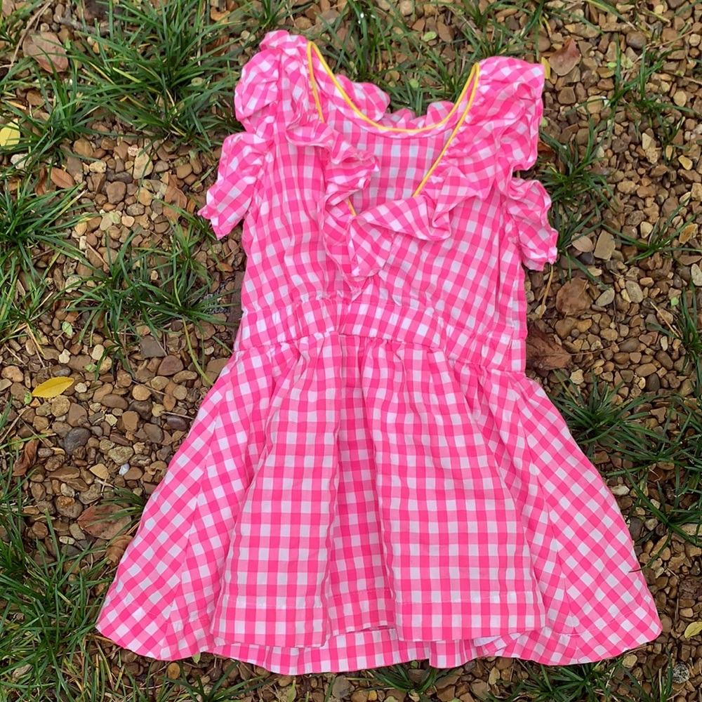 Crewcuts Dress Size 2 pink gingham plaid J Crew Kids - Picture 2 of 5